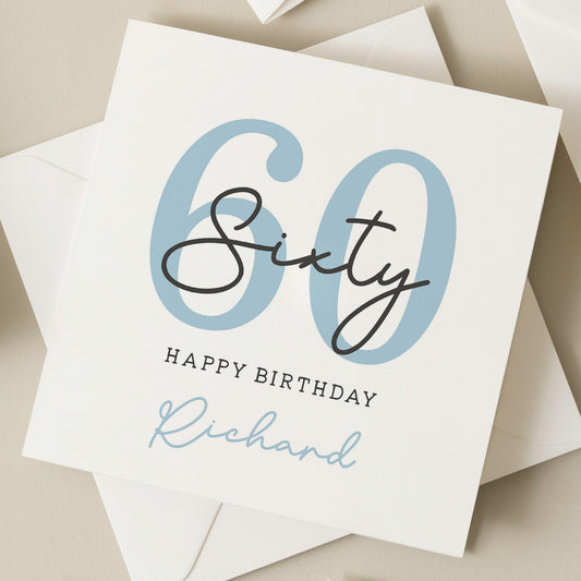 60th Birthday Card, Personalised Card To Grandad, Dad 60th Birthday Card, 60th Birthday Card For Uncle, 60th Birthday Gift For Him, Sixtieth