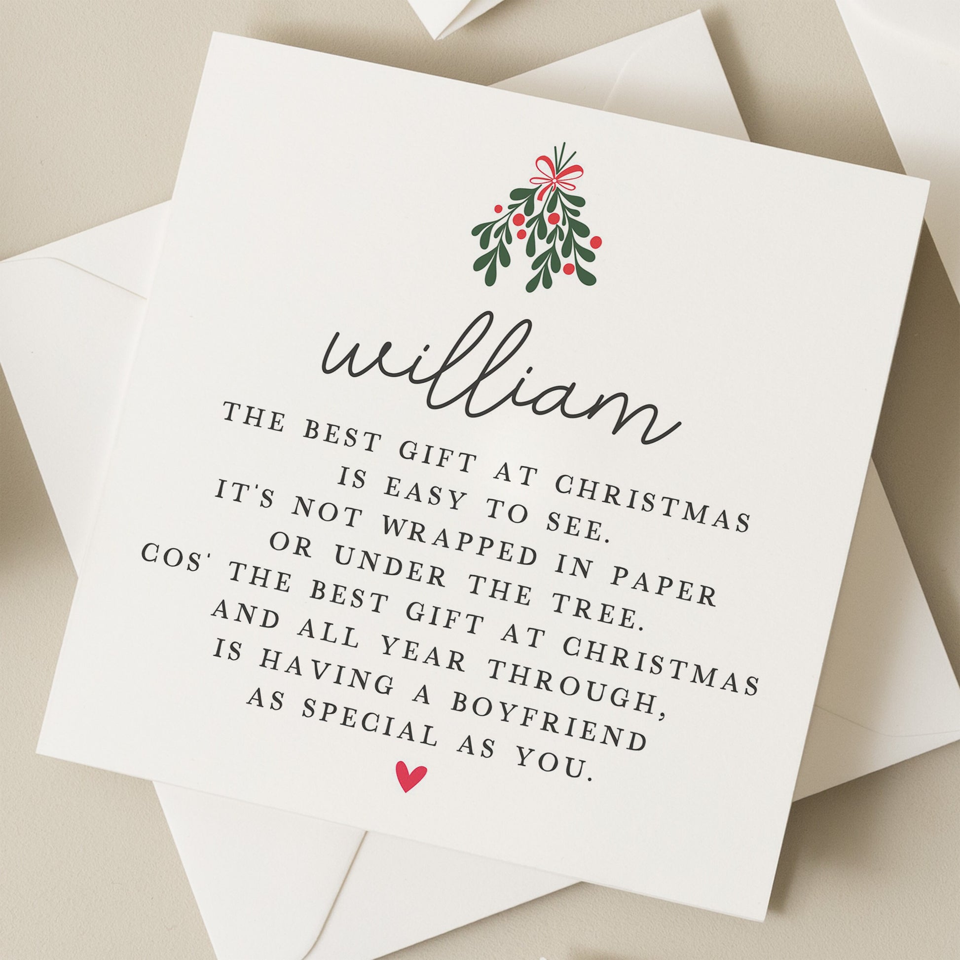 Husband Christmas Card, Christmas Poem Card For Boyfriend, Personalised Husband Christmas Card, Romantic Christmas Card, For Him