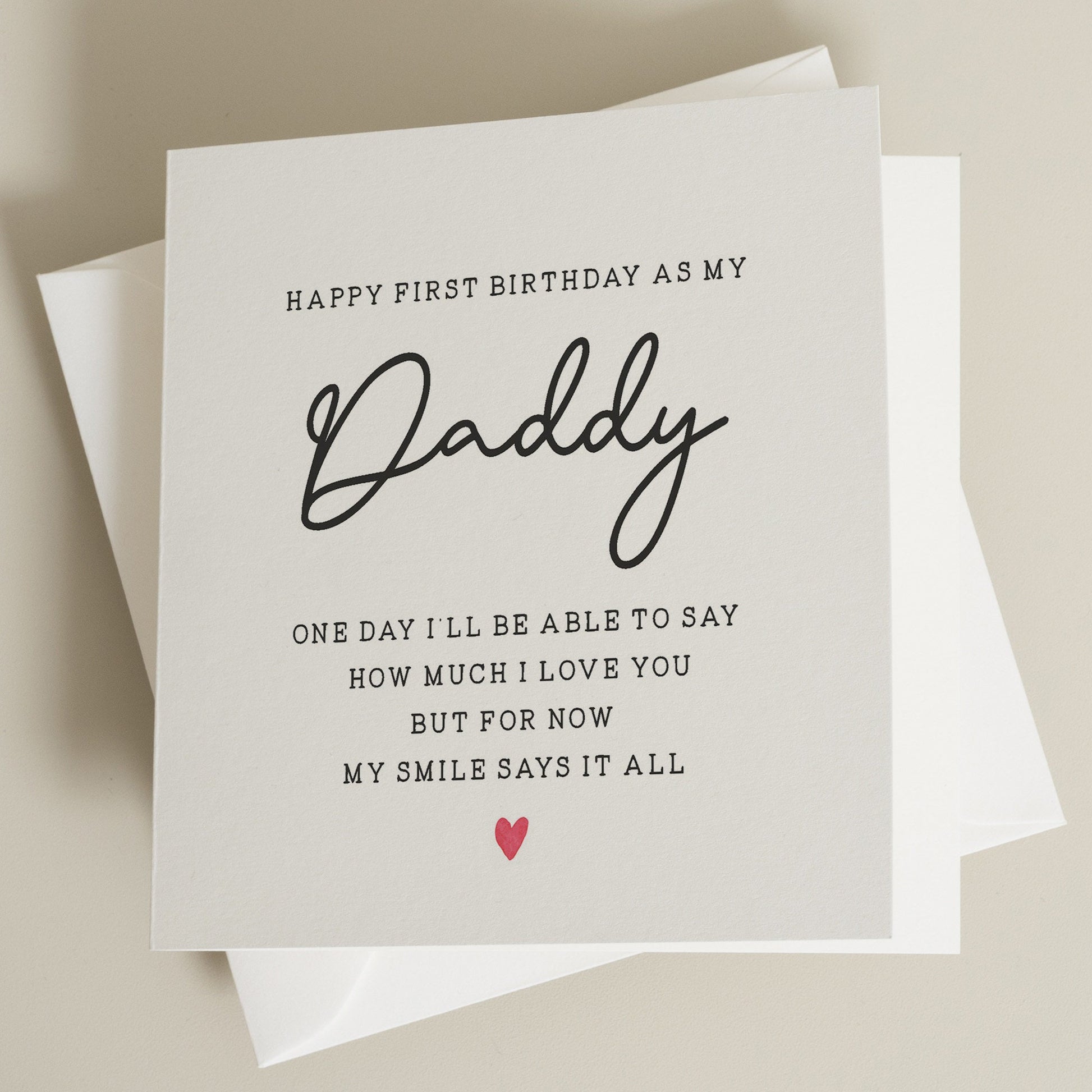 First Birthday As A Dad Card, Poem Birthday Card For Daddy, First Birthday As My Daddy, Happy Birthday Daddy, Birthday Dad Gift, From Baby