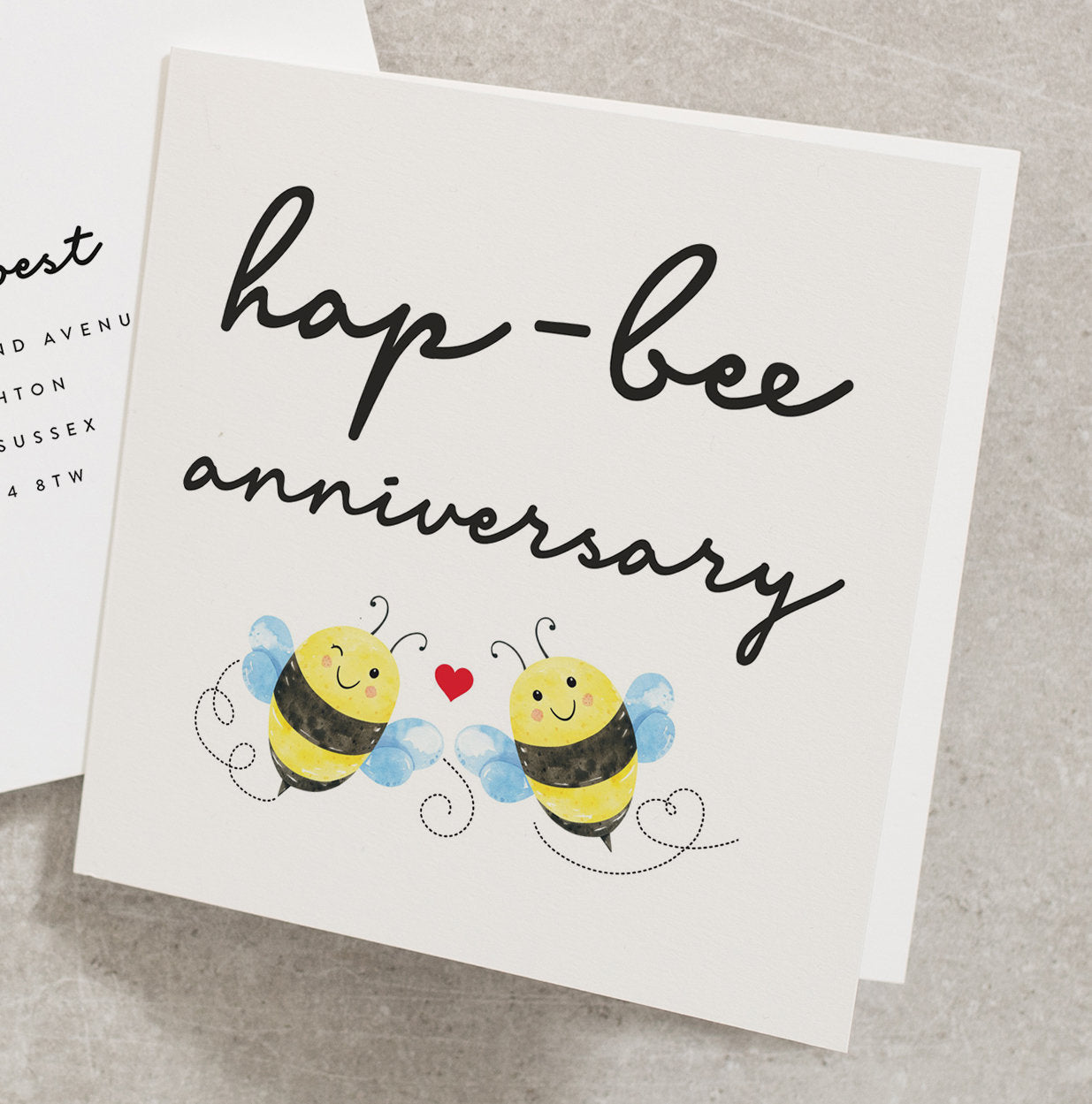 Hap-Bee Anniversary Card, Happy Anniversary For Partner Card, Husband Anniversary Card, Funny Anniversary Card For Boyfriend AN088