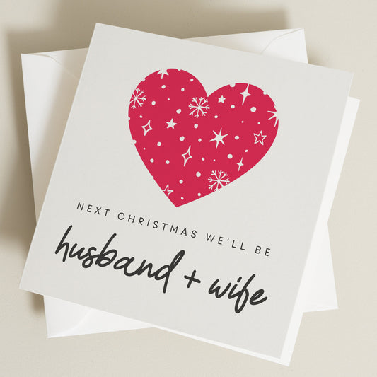 Engagement Christmas Card for Couples, Engaged Christmas Card, Christmas as My Fiancée, Mr And Mrs, Husband And Wife Christmas Card