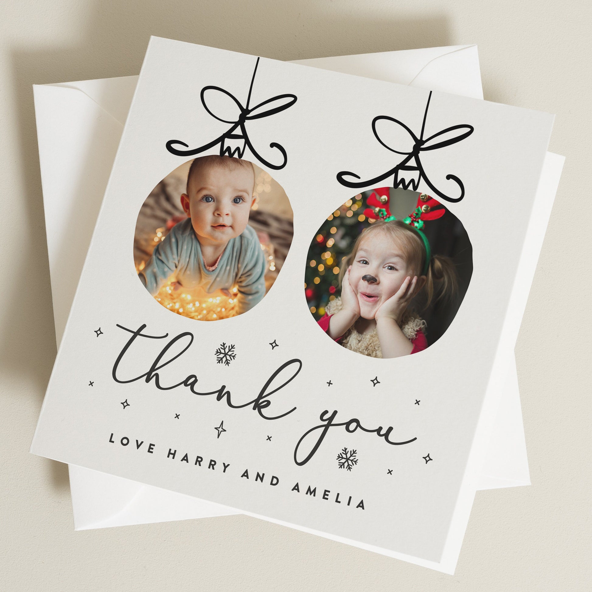 Christmas Thank You Card With Photo, Christmas Thank You Card, Personalised Photo Christmas Thank You, Thank You Note Card, Thank You Note