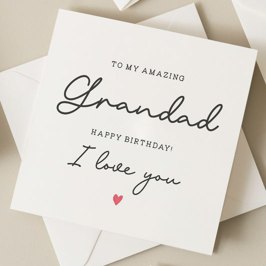 Simple Birthday Card For Grandad, Birthday Gift To Grandad, Amazing Grandad Card, Grandad Birthday Card, Grandpa Birthday Gift, For Pops