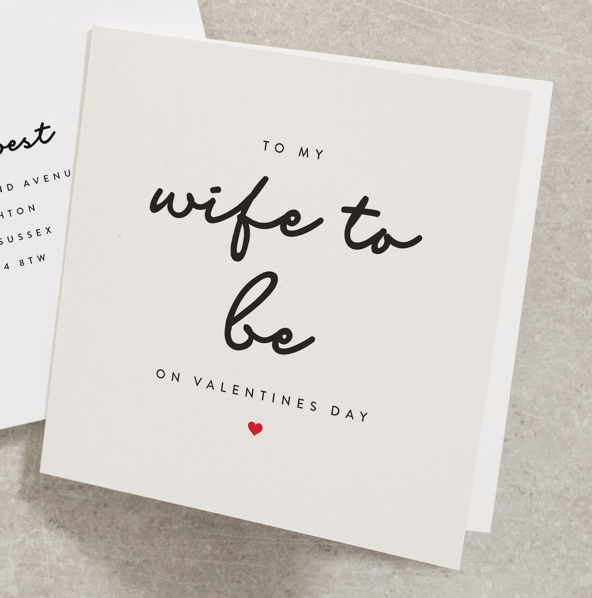 Wife To Be Valentines Day Card, Wife To Be On Valentines Day, Valentines Card For Fiancée, Romantic Valentines Card For Wife To Be VC048