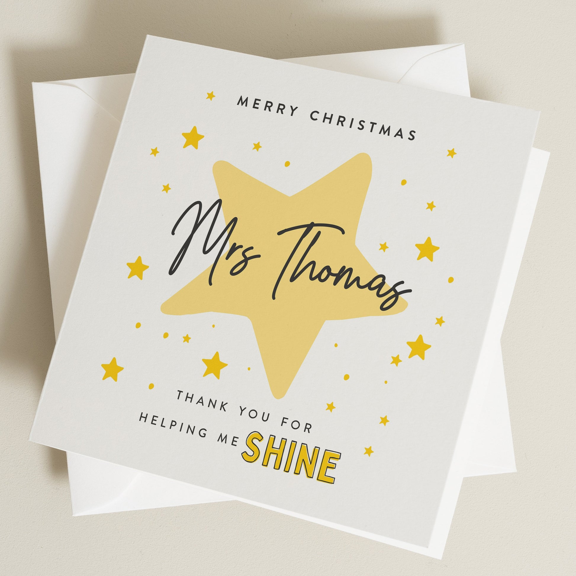 Teacher Christmas Card, Christmas Card For Teacher, Teacher Thank You Christmas Card, To My Teacher Christmas Card, Christmas Card