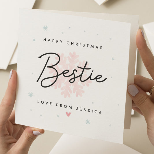 Christmas Card Bestie, Best Friend Christmas Card, Gift For Best Friend Christmas, Woman Friend Christmas Card, Xmas Gift, For Her