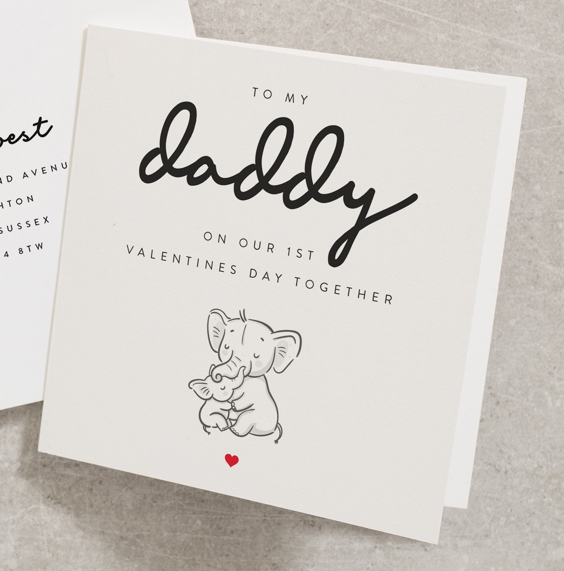 Daddy Valentines Day Card, Happy Valentines Day Daddy Love From Baby, Daddy Valentines Card, Valentines Card From Baby, Cute Valentine VC109