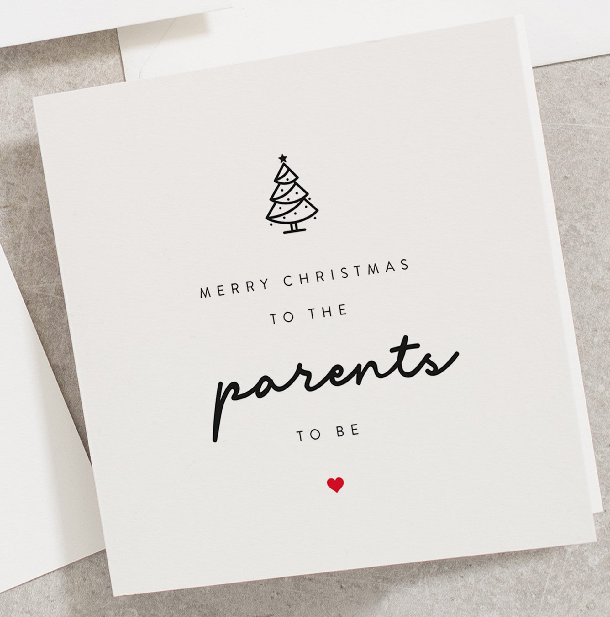 Expecting Parents Card, Merry Christmas To The Parents To be, Parents To Be Christmas Card, Xmas Card For Mum And Dad To Be CC051