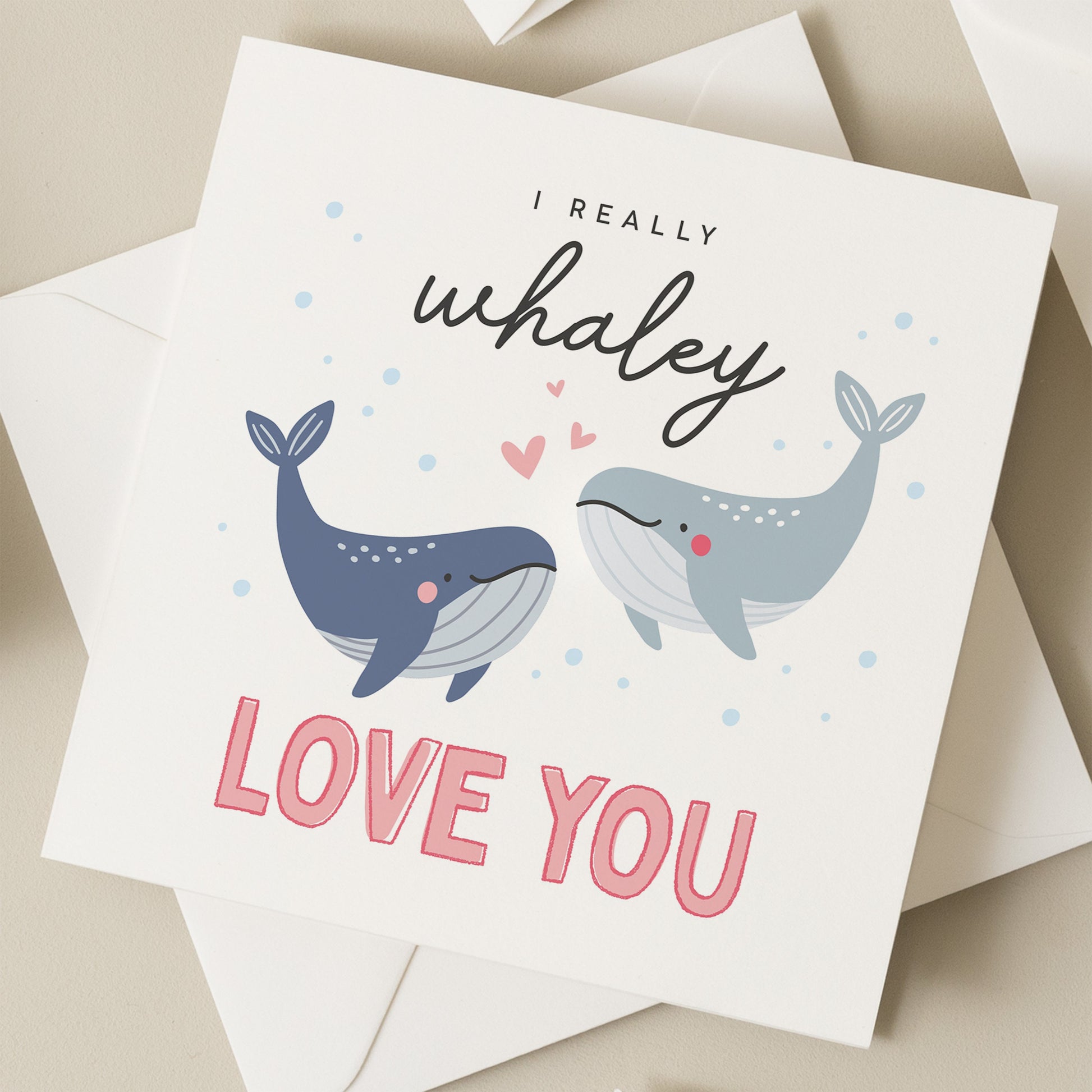 Funny Valentines Day Card For Husband, Valentines Day Gift For Him, Valentines Card For Girlfriend, Joke Birthday Card, Love You, Whale Card