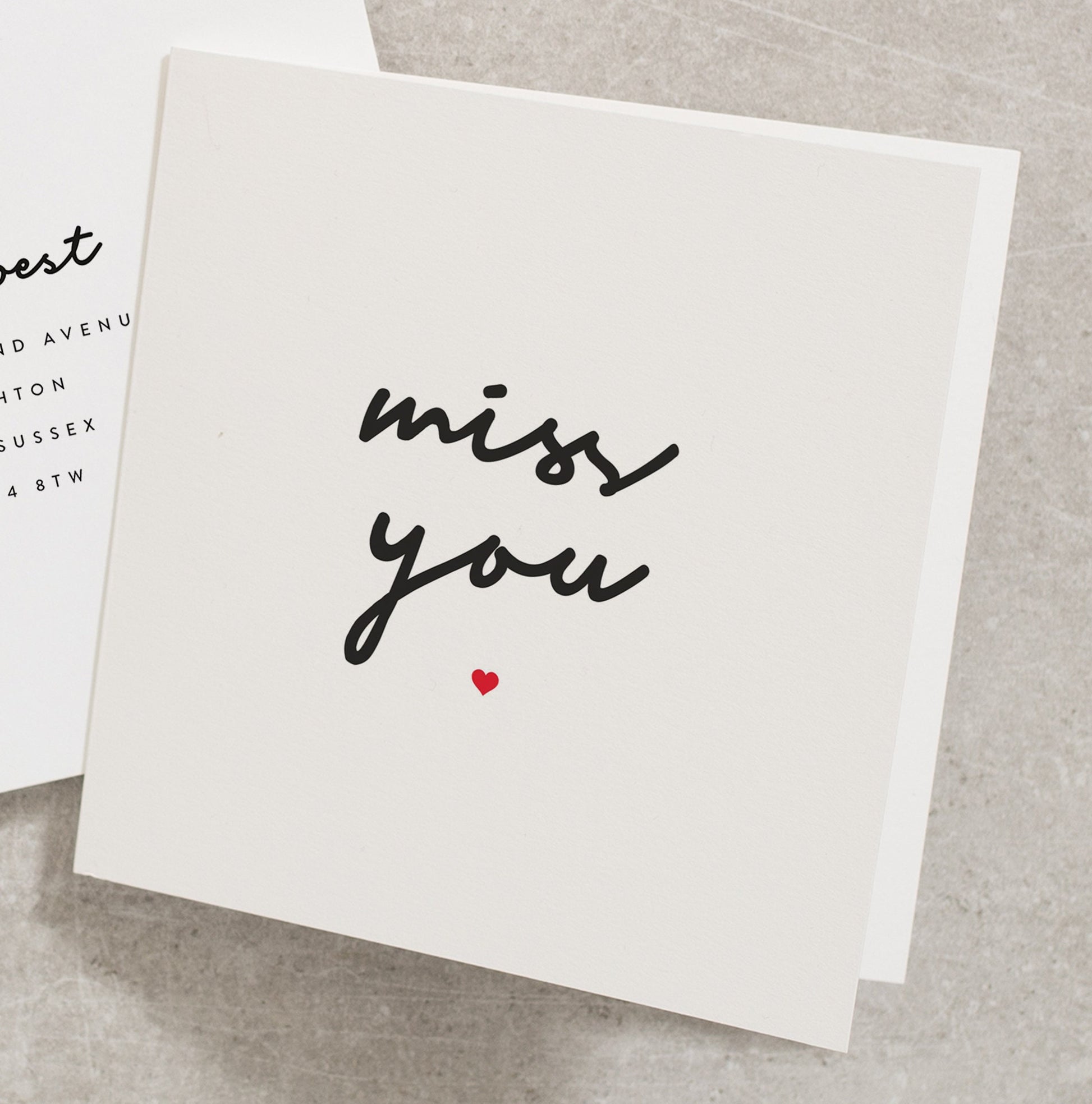 Miss You Card, Long Distance Card, Friendship Card, Thinking of You Card For Best Friend, Hug Card, Leaving Card, Leaving Work Card TH034