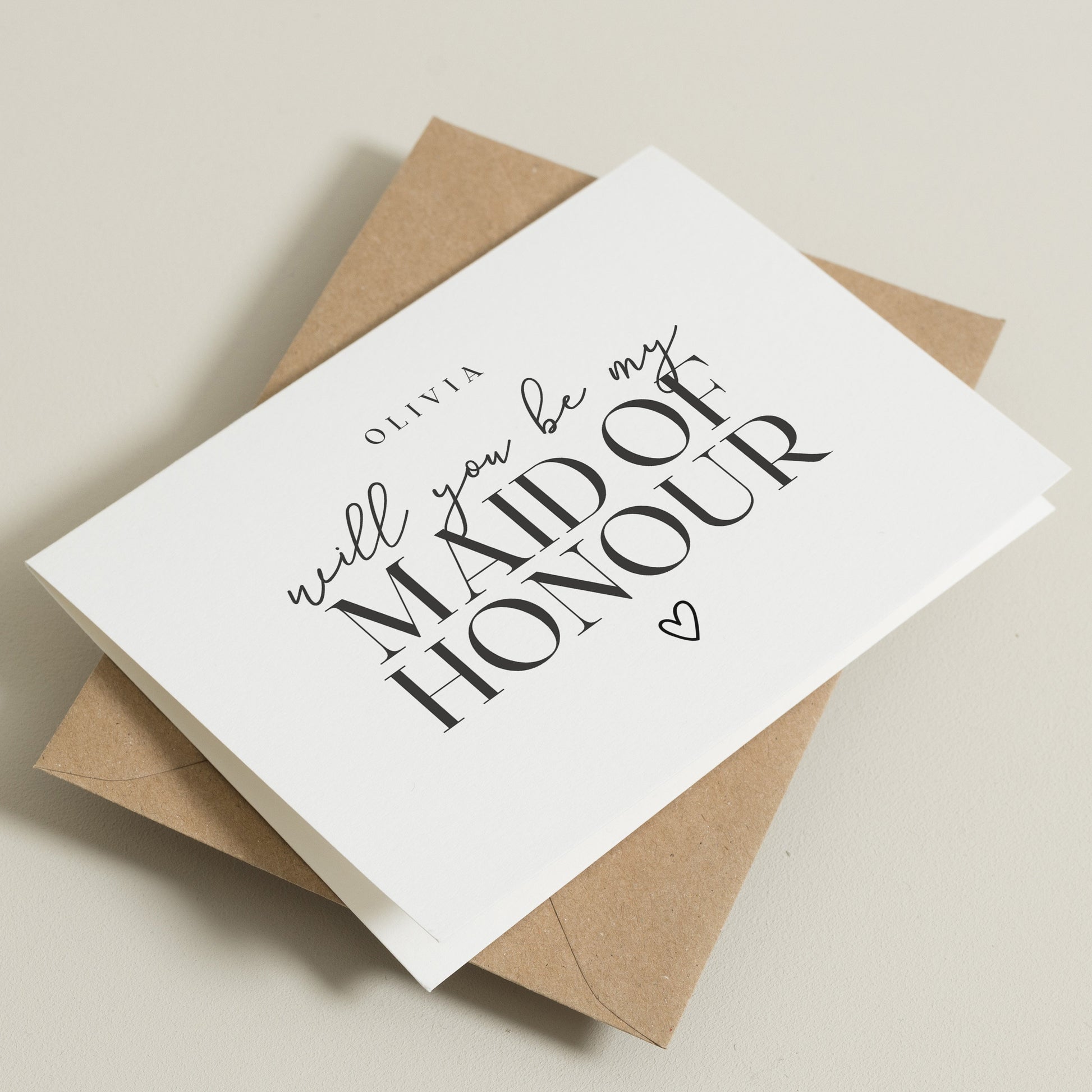 Will You Be My Maid Of Honour Wedding Card, Personalised Maid Of Honour Proposal Card, Maid Of Honour Gift, For Friend, For Sister