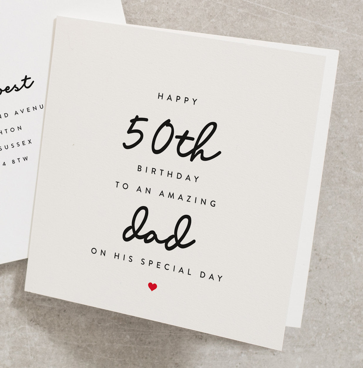 Happy 50th Birthday To An Amazing Dad, On His Special Day, 50th Birthday Card For Dad, 50, Fifty Card, Card For Men, Fifty Card BC576