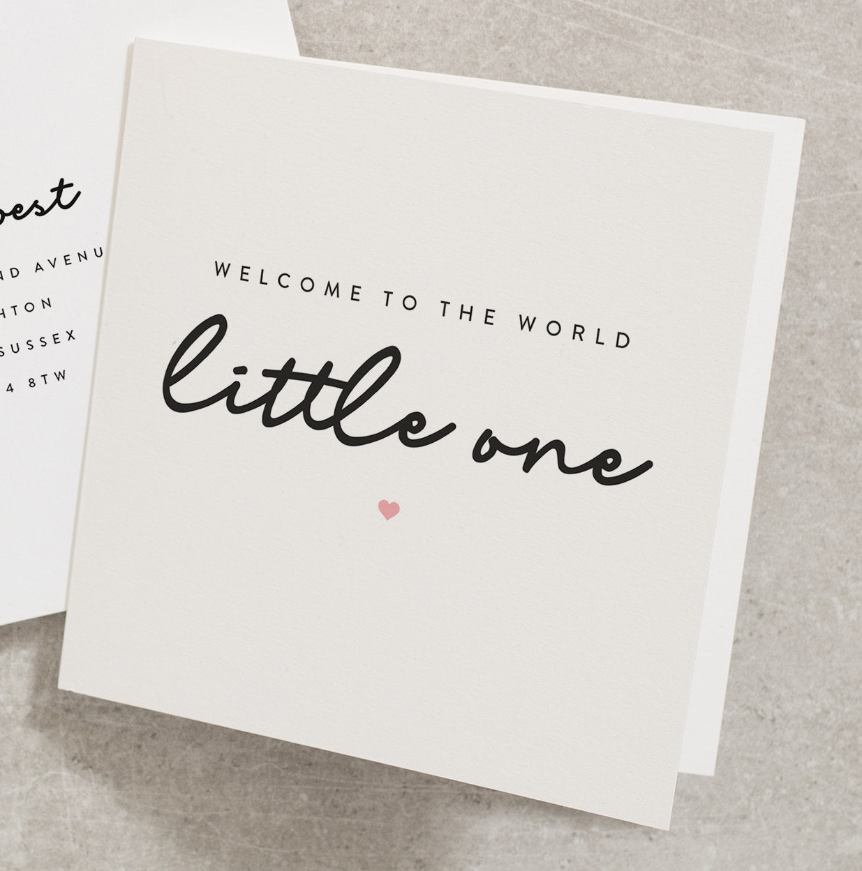 Simple Baby Card, Personalised Welcome To The World Little One, New Baby Card, New Arrival Card, Congratulations Baby Boy, Baby Girl NB016