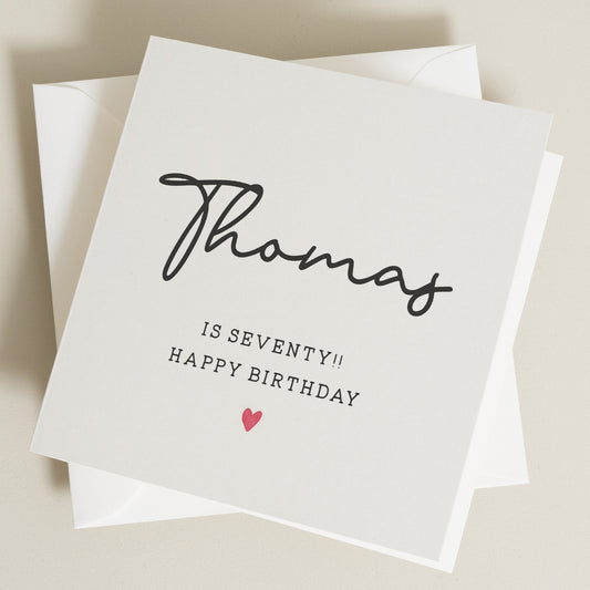 Personalised 70th Birthday Card, Dad 70th Birthday Card, 70th Birthday Card For Grandad, Uncle 70th Birthday Gift, Seventieth Birthday Gift