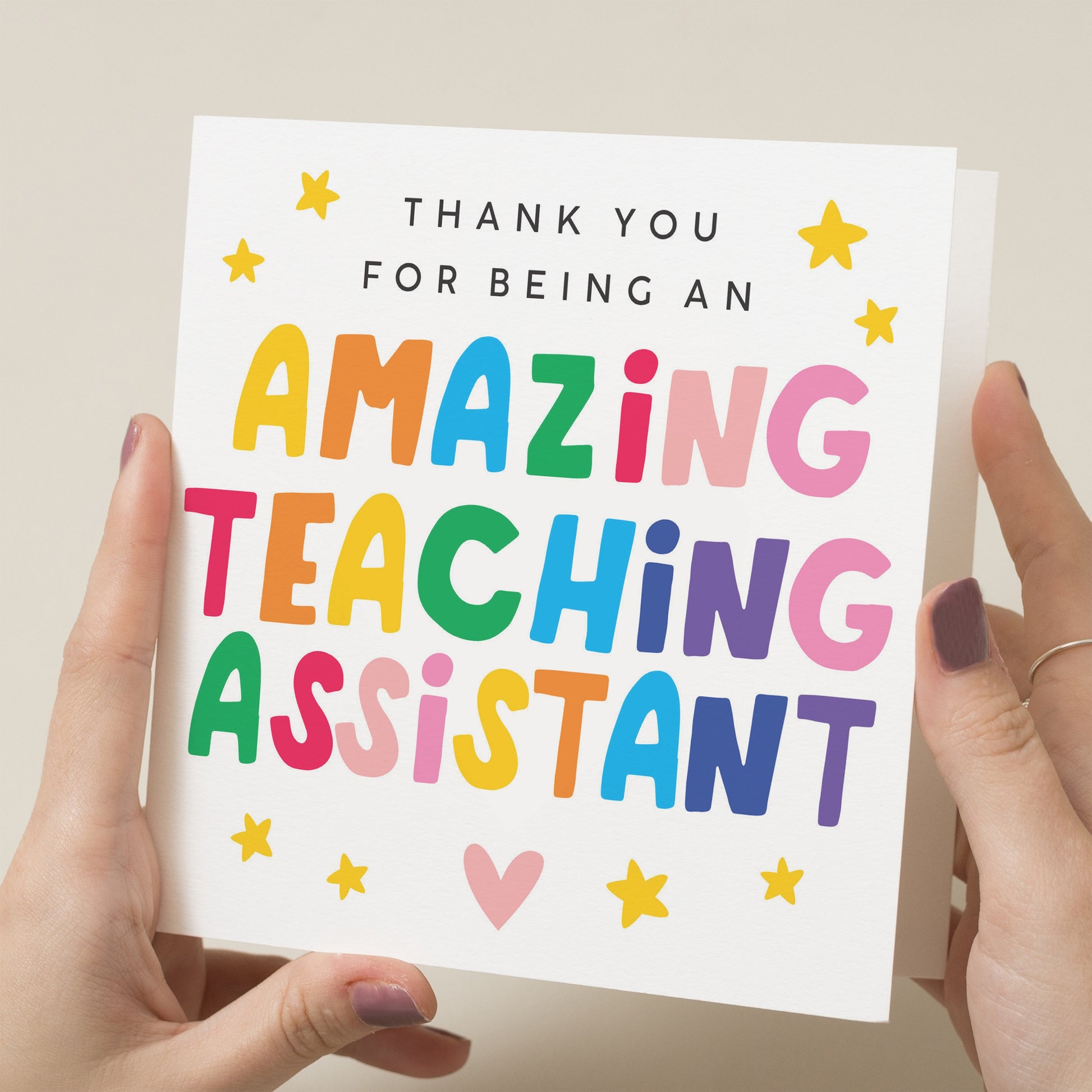 Teaching Assistant Thank You Card, Amazing Teaching Assistant Card, A Big Thank you Teacher, End of Term Gift For Teaching Assistant