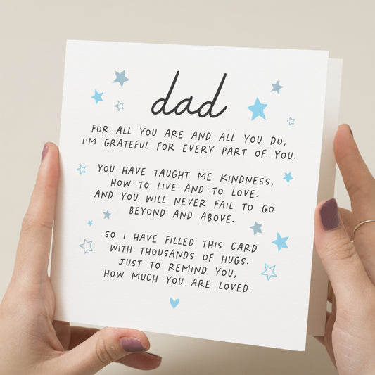 Dad Poem Card For Fathers Day, Poem Fathers Day Card, Simple Gift For Dad On Fathers Day, Cute Daddy Card, Happy Fathers Day Daddy