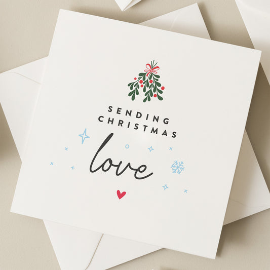 Christmas Card Family, Christmas Tree Card, Christmas Card for Him, Family Christmas Card, Simple Foil Christmas Card, Friend Xmas Card