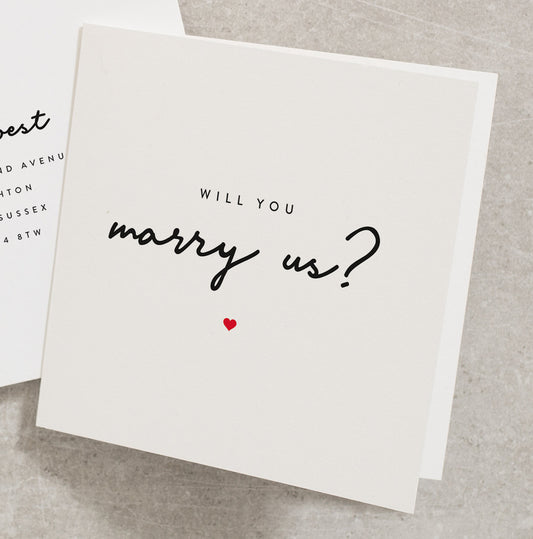 Will You Marry Us Card, Will You Marry Us Officiant Proposal, Will You Marry Us, Wedding Celebrant, Officiant Wedding Card WY074