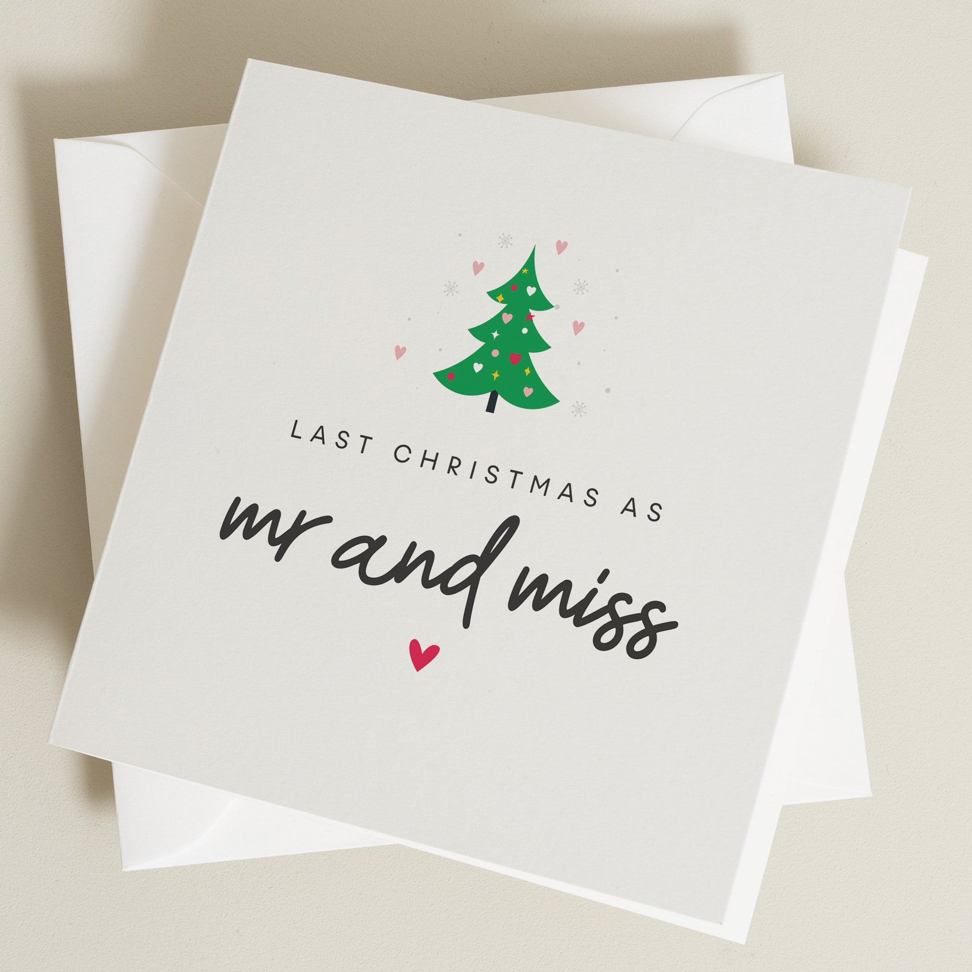 Engagement Christmas Card for Couples, Engaged Christmas Card, Christmas as My Fiancée, Mr And Mrs, Husband And Wife Christmas Card