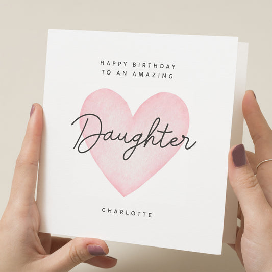 Personalised Birthday Card For Daughter, Daughter Birthday Card, Happy Birthday Card, Birthday Card For Daughter, Cute Birthday Card For Her