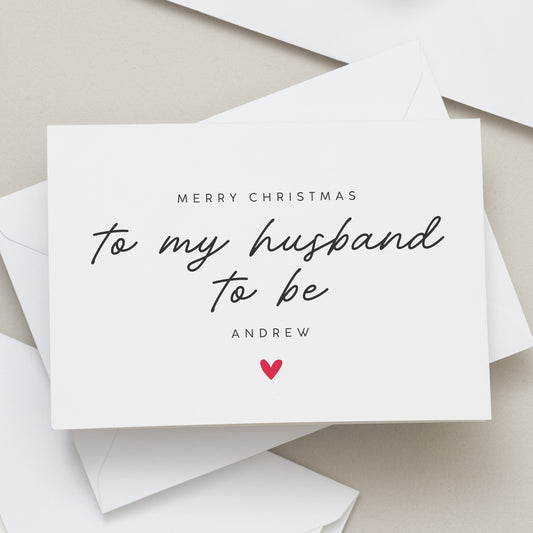 Fiancé Christmas Card, Christmas Gift For Fiance, Husband To Be Romantic Christmas Card, Christmas Card To Partner, Xmas Card For Him