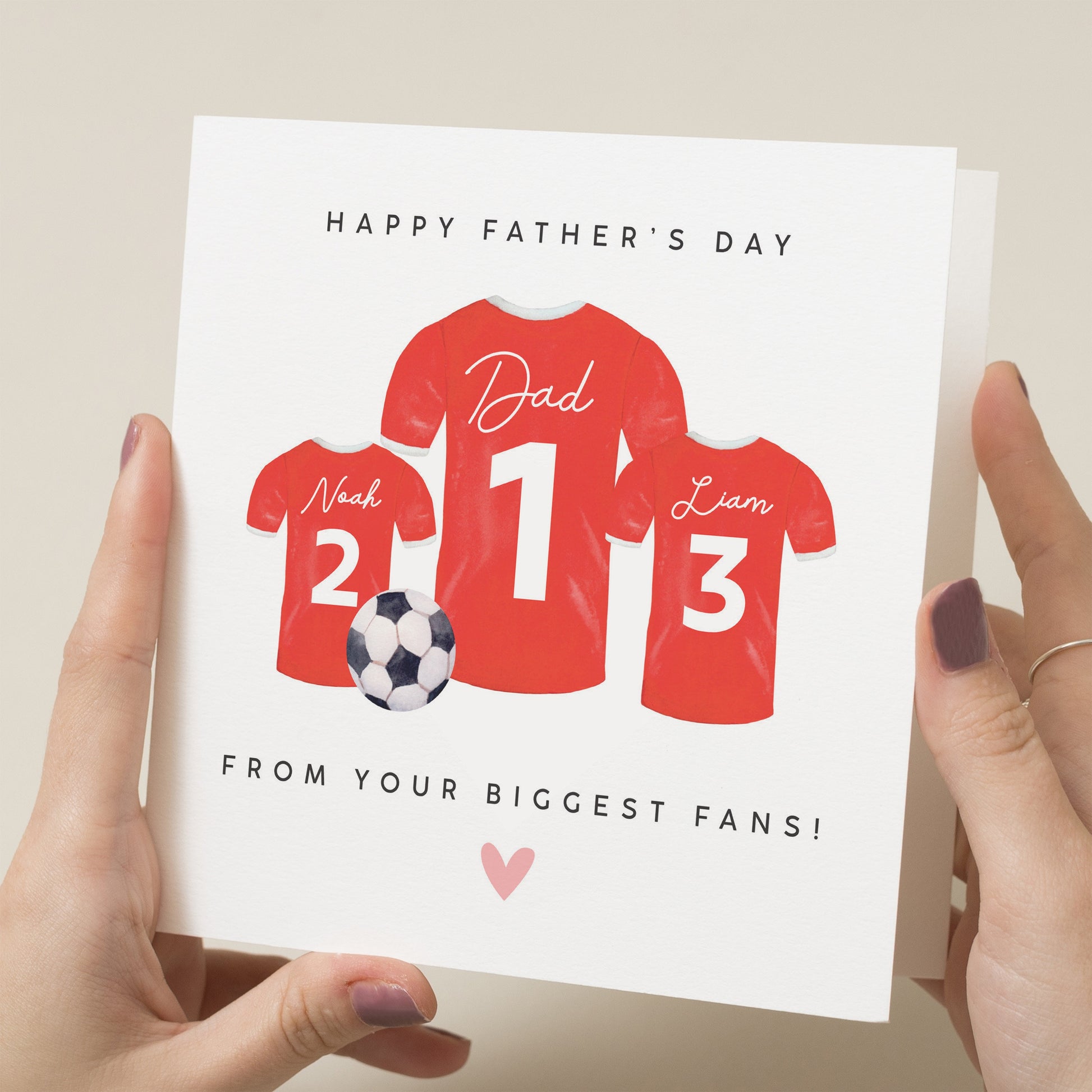 Biggest Fan Card For Fathers Day, Football Lover Card, Football Fathers Day Gift For Dad, Happy Fathers Day Card For Him, Cute Card For Dad