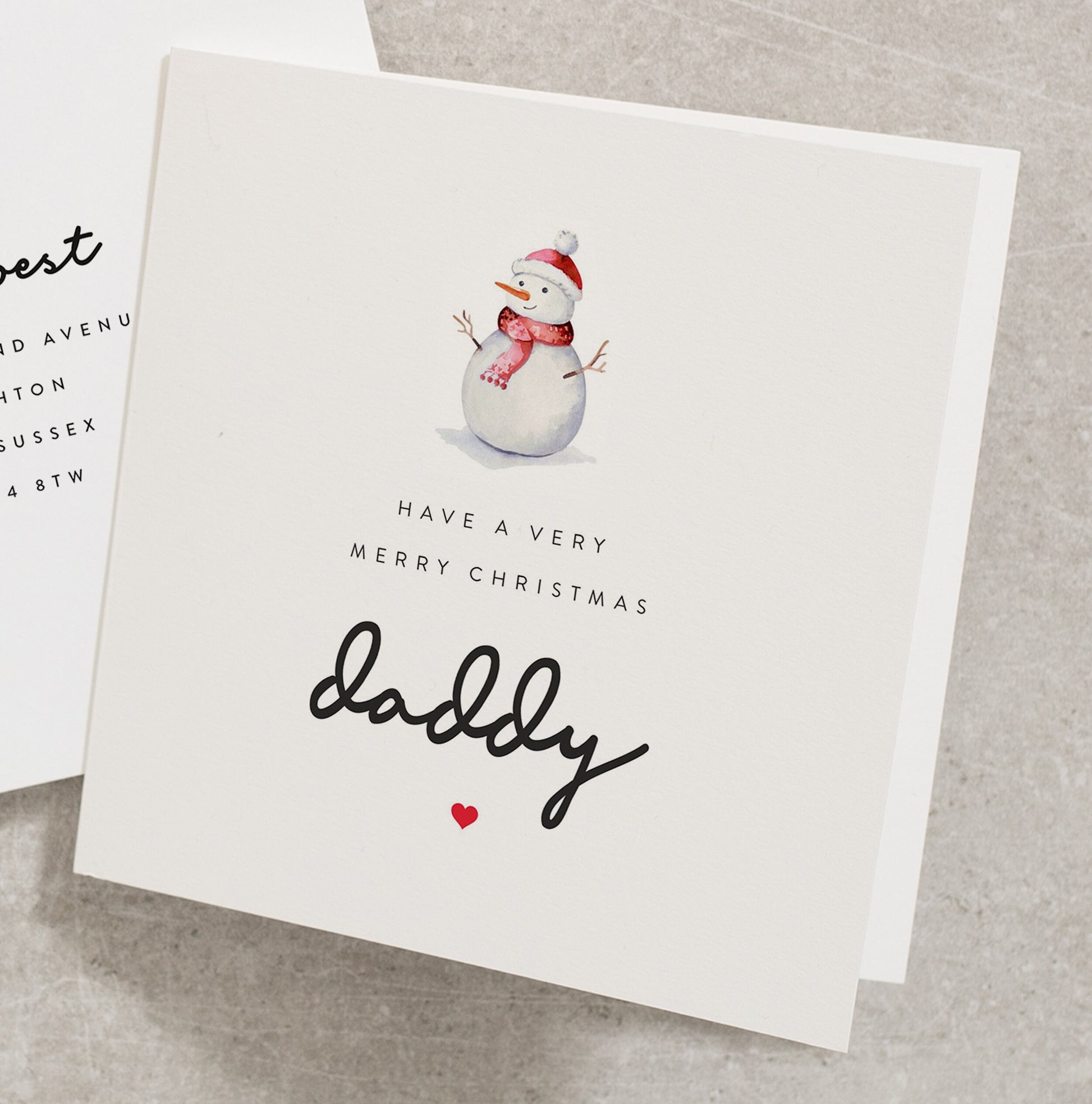 Daddy Christmas Card, Christmas Card For My Daddy, Christmas Daddy Card, Christmas Card To My Dad CC387