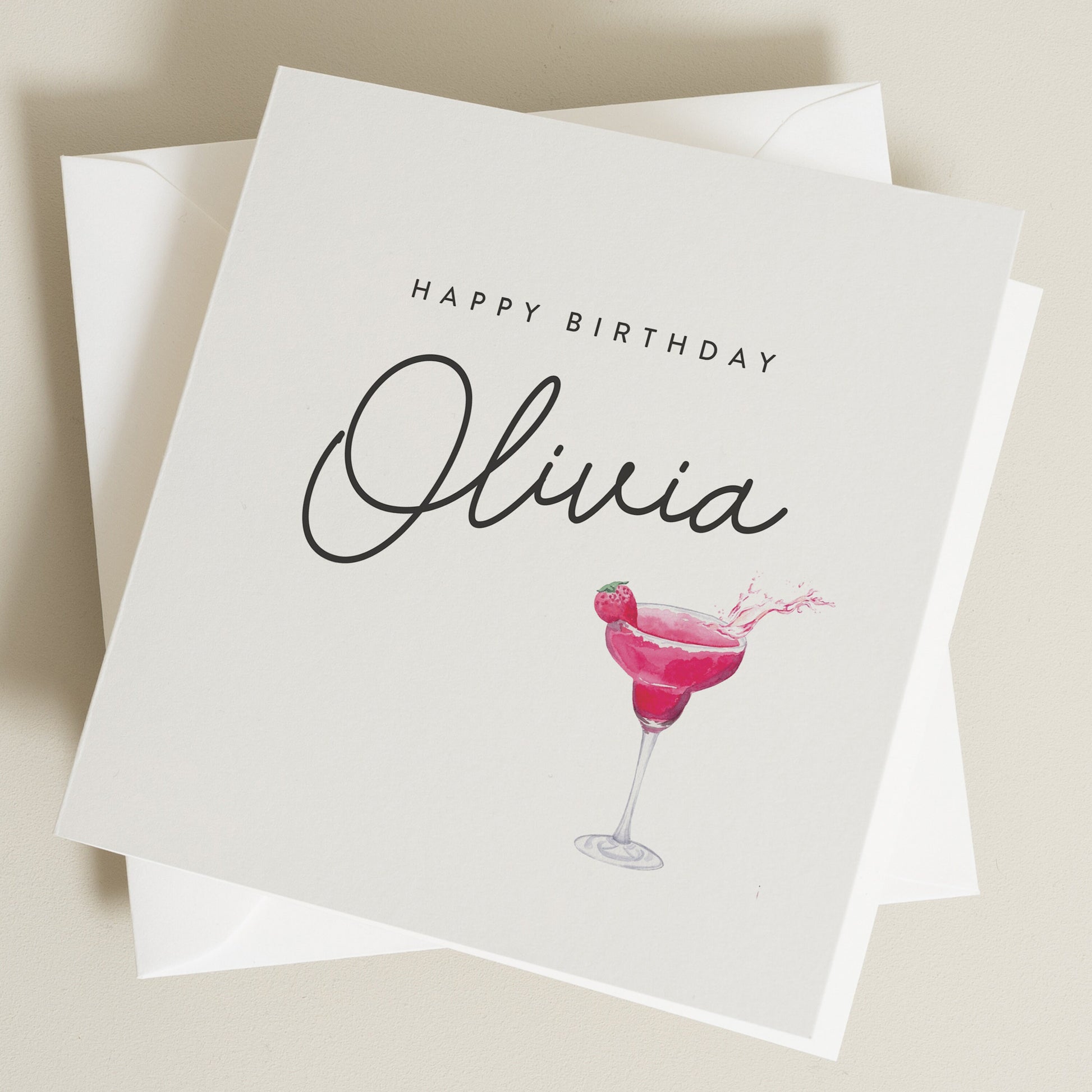 18th Birthday Card Daughter, Personalised Cocktail Birthday Card For Her, 21st Birthday, Birthday Card For Daughter, Sister, Friend