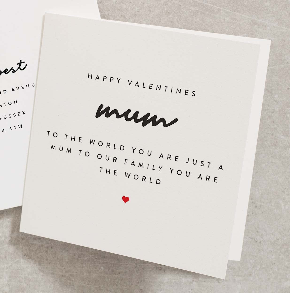 Happy Valentines Card For Mum, Mum Valentines Day Card, Mummy Valentines Day Card, Cute Valentines Day Card For Mum VC209