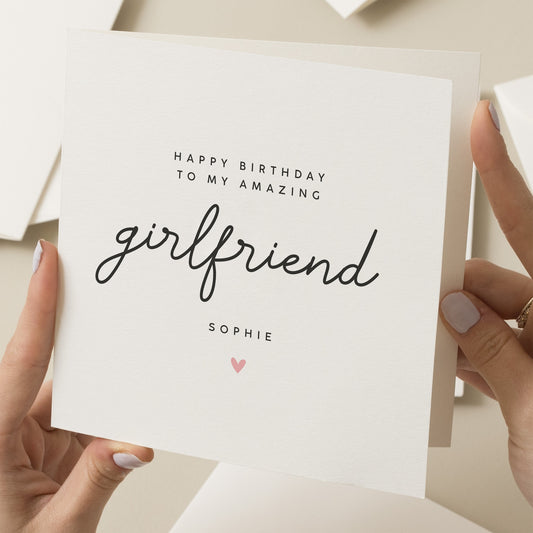 Girlfriend Birthday Card, Personalised Birthday Card For Girlfriend, Birthday Card For Her, Birthday Card For Partner, Cute Birthday Card