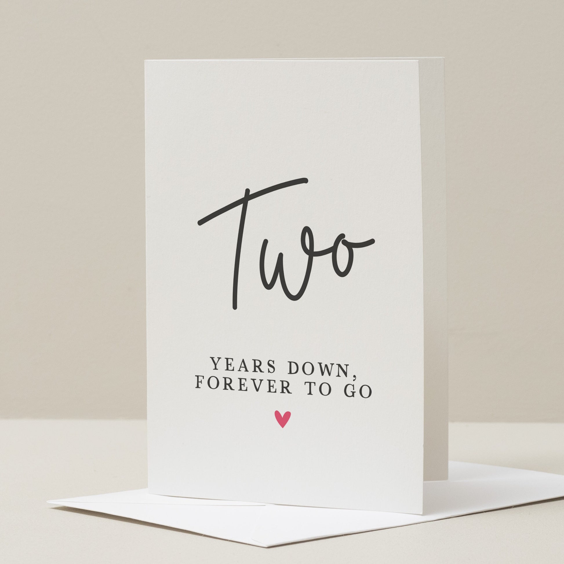 Forever To Go I Love You Card For Boyfriend, Valentines Day 2nd Anniversary Card For Him, Husband Birthday Card, Two Years Together