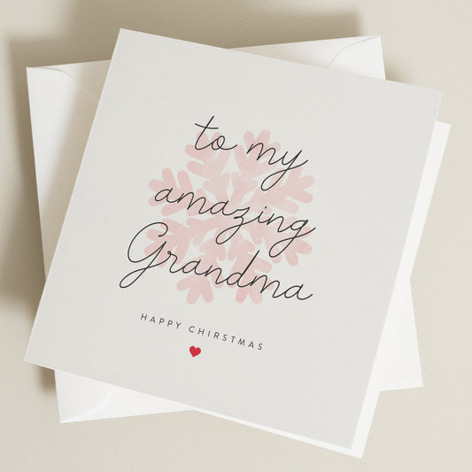 Christmas Card For Nanny, Nan Christmas Card, Grandma Christmas Card, To My Nanna This Christmas, From Grandchild, Amazing Nanna, Gift, Xmas