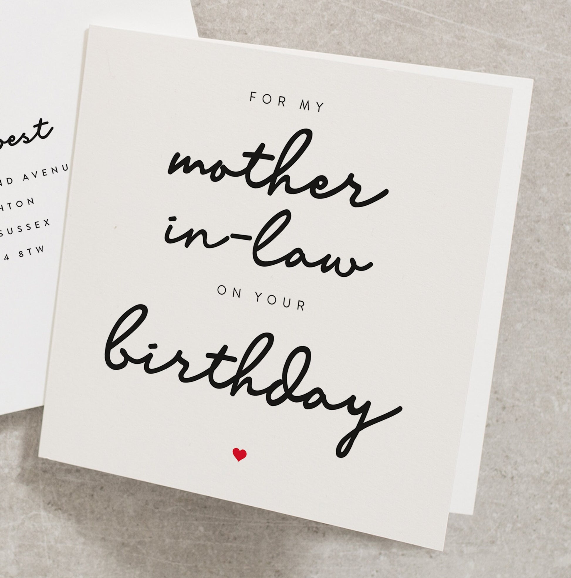 Special Mother In Law Birthday Card, Mum In Law Card, Birthday Card Mother In Law, For Mother In-Law, Mother In Law Birthday Card BC143