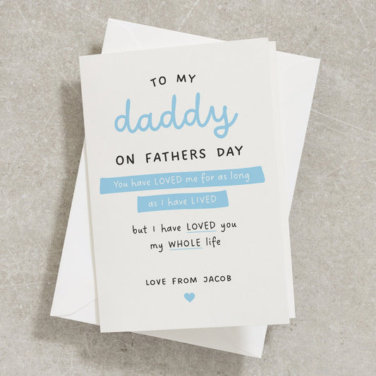 First Fathers Day As My Daddy Card, 1st Fathers Day Card, Baby First Fathers Day Card, Daddy Card, Card For Dad From Baby, Daddy Poem FC010