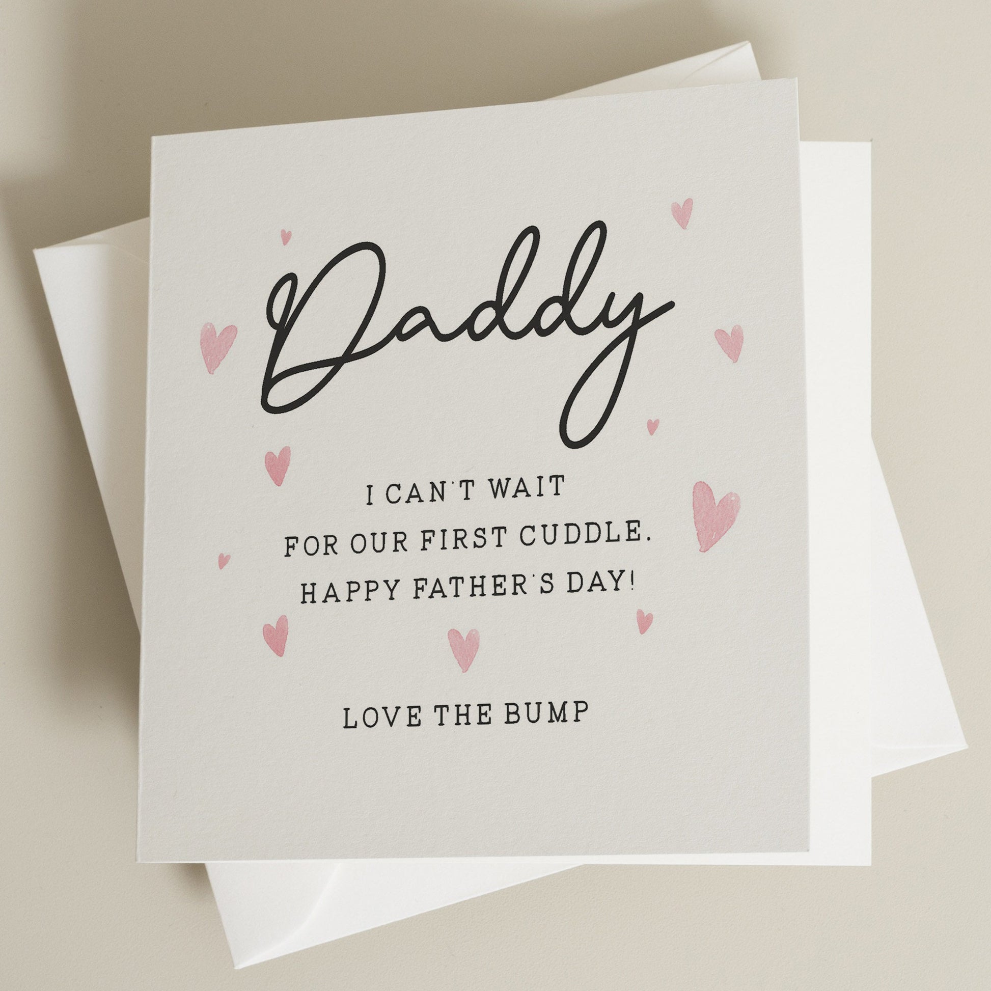 Fathers Day Card From Bump, Cute Fathers Day Card For Him, Fathers Day Card For Daddy To Be, Fathers Day Gift From Bump, From Baby Girl