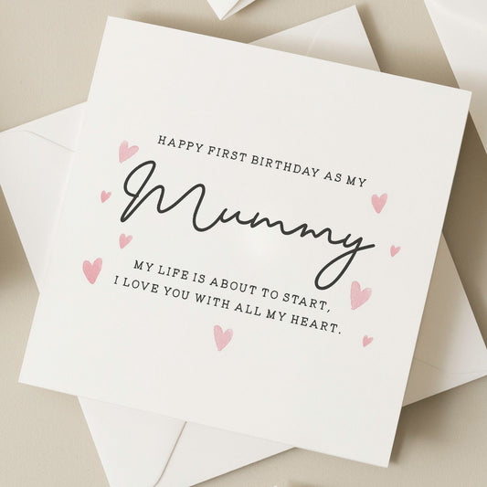 First Birthday As A Mum Card, Poem Birthday Card For Mummy, First Birthday As My Mummy, Happy Birthday Mummy, Birthday Mum Gift, From Baby