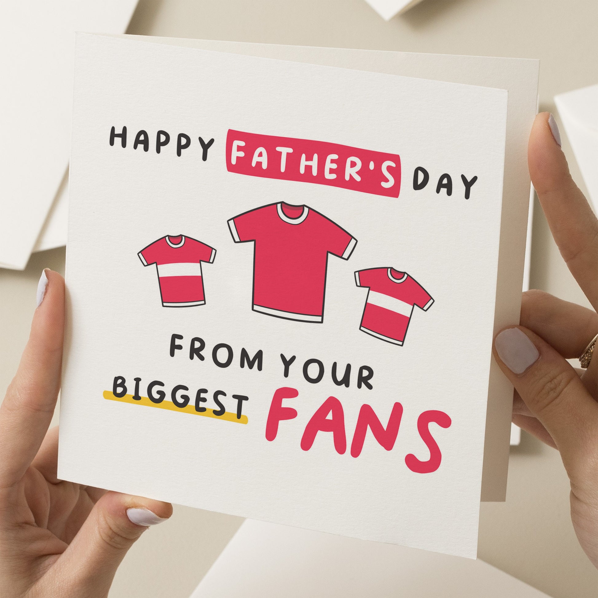 Biggest Fan Card For Fathers Day, Football Fathers Day Gift For Dad, Football Lover Card, Happy Fathers Day Card For Him, Cute Card For Dad