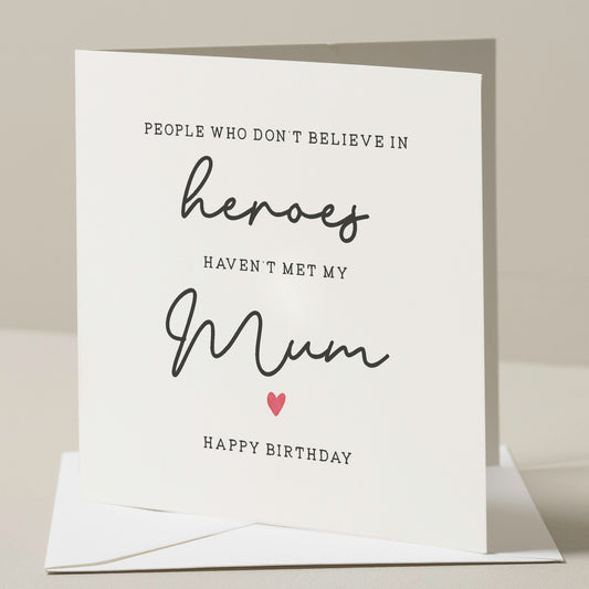 Hero Mum Birthday Card, Happy Birthday Mum Card, Mummy Birthday Card, Birthday Card For Mummy, Birthday Mum Gift, Simple Card To Mummy