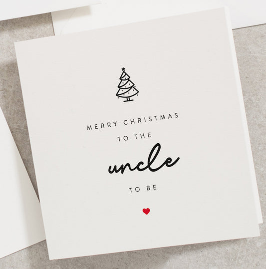 Uncle Christmas Card, Merry Christmas To The Uncle To Be, Christmas Cards, Simple Christmas Card CC052