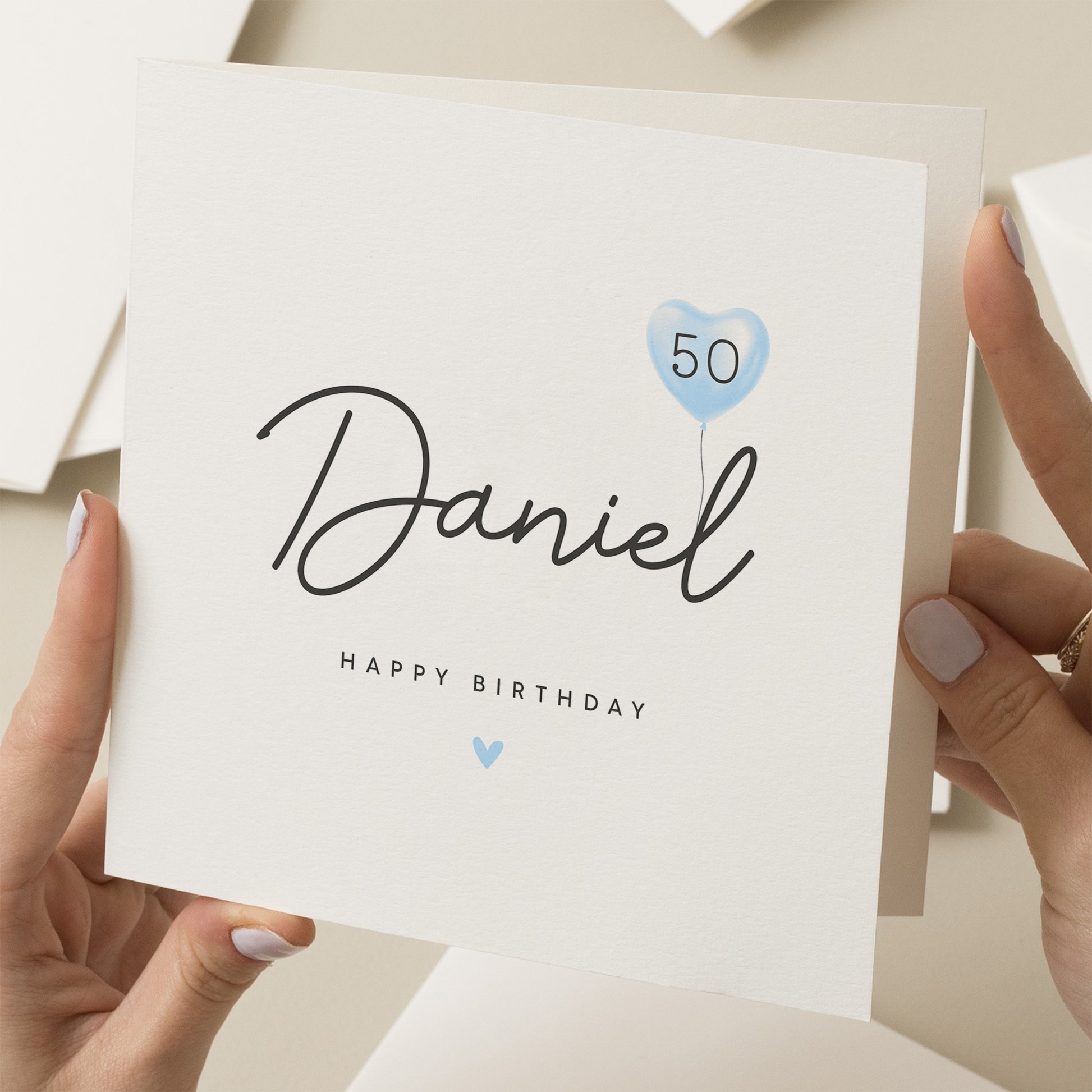 50th Birthday Card For Him, For Husband, Personalised Birthday Card, Happy Fiftieth Birthday Card, 50th Birthday Card Brother, Uncle, Friend