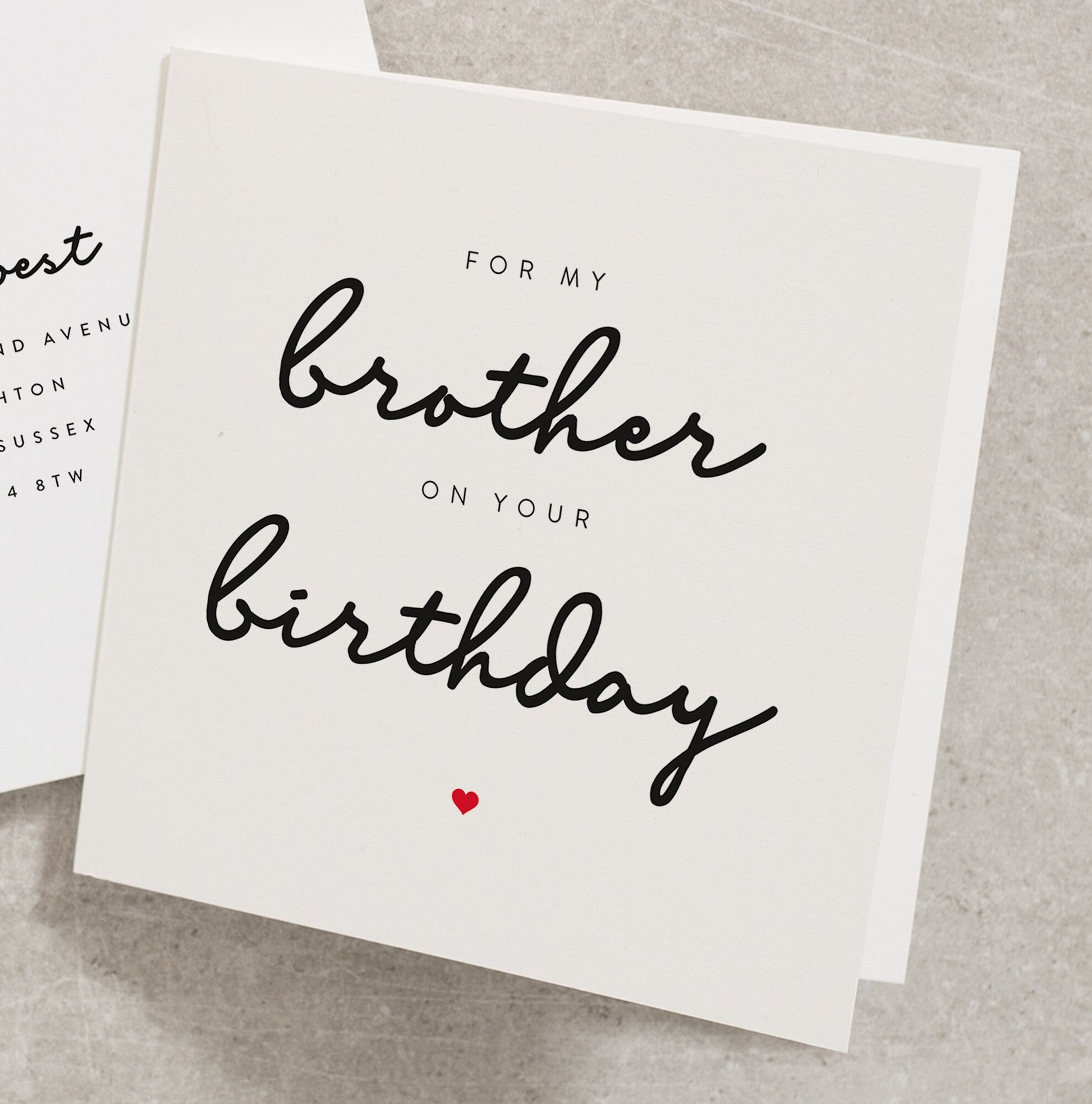 Happy Birthday Brother Card, Birthday Brother, Brother in Law Birthday, Simple Brother Birthday Card For Him BC177