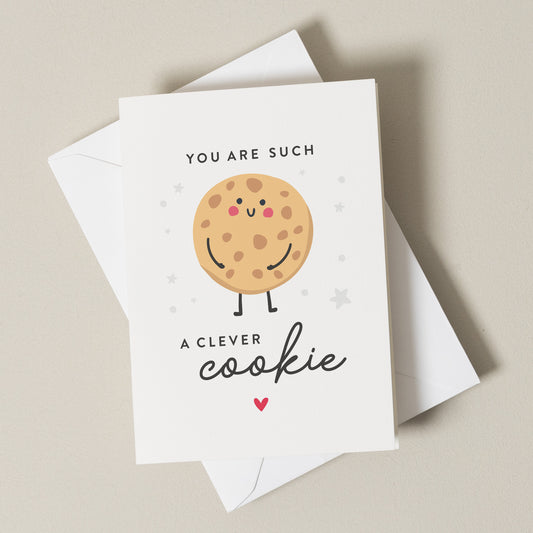 Graduation Card, Graduation Gift, Congratulations On Your Graduation Card, Proud Of You Card, Graduation & School Card, Clever Cookie