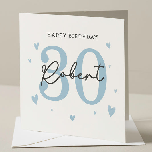 Personalised 30th Birthday Card, For Daddy, 30th Birthday Card For Him, 30th Birthday Card For Uncle, 30th Birthday Gift For Him, Thirtieth