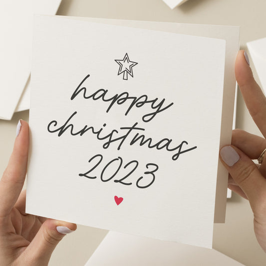 Happy Christmas Card, 2023 Christmas Card For Friend, Family Christmas Card, Wife Christmas Card, Mum and Dad Xmas, Husband Card, Boyfriend