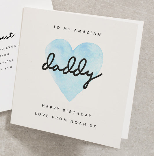 Personalised Happy Birthday Daddy Card, Amazing Daddy Birthday Card, Dad Birthday Card, Daddy Happy Birthday Card, Birthday Card BC1041