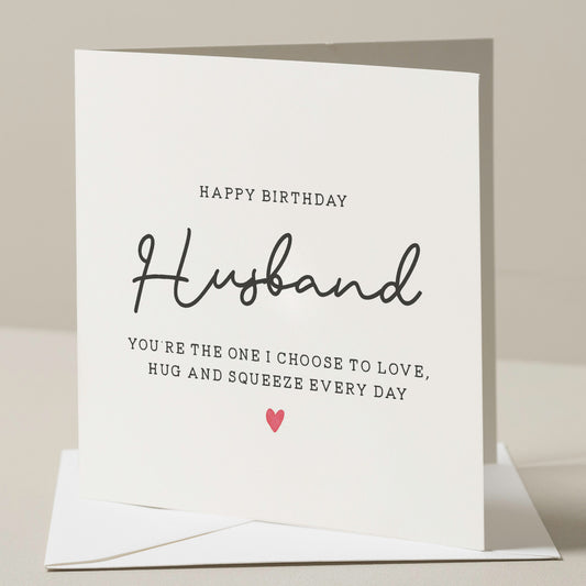 Husband Birthday Card, Birthday Card For Husband, Romantic Birthday Card For Him, Husband Birthday Gift, Happy Birthday Card For Partner