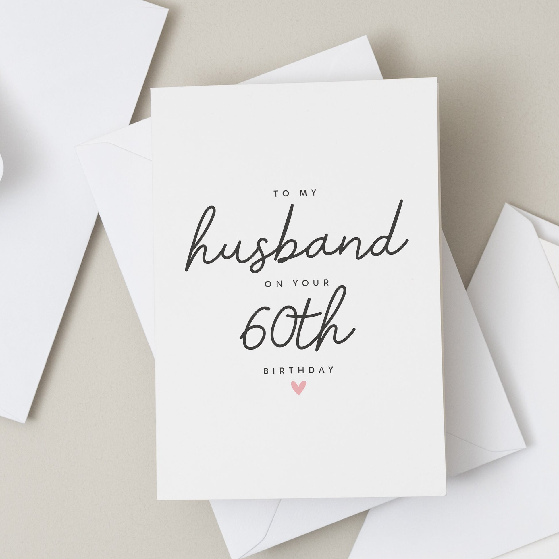 Husband Birthday Card, 60th Birthday Card For Husband, Birthday Gift For Him, Simple 60th Birthday Card For Partner, Sixtieth Birthday Card