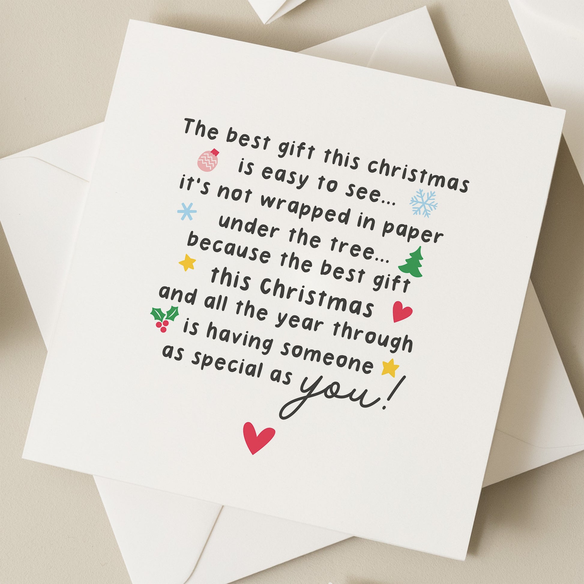 Boyfriend Christmas Card, Husband Christmas Poem Card, Cute Christmas Card, Romantic Christmas Card, Girlfriend Christmas Card