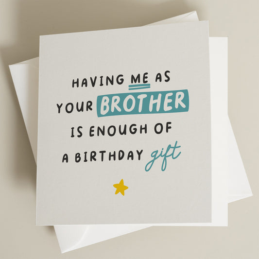 Brother Birthday Card, Sister Birthday Card, Card From Brother, Sister Gift, Birthday Gift For Brother, Happy Birthday Sibling Card