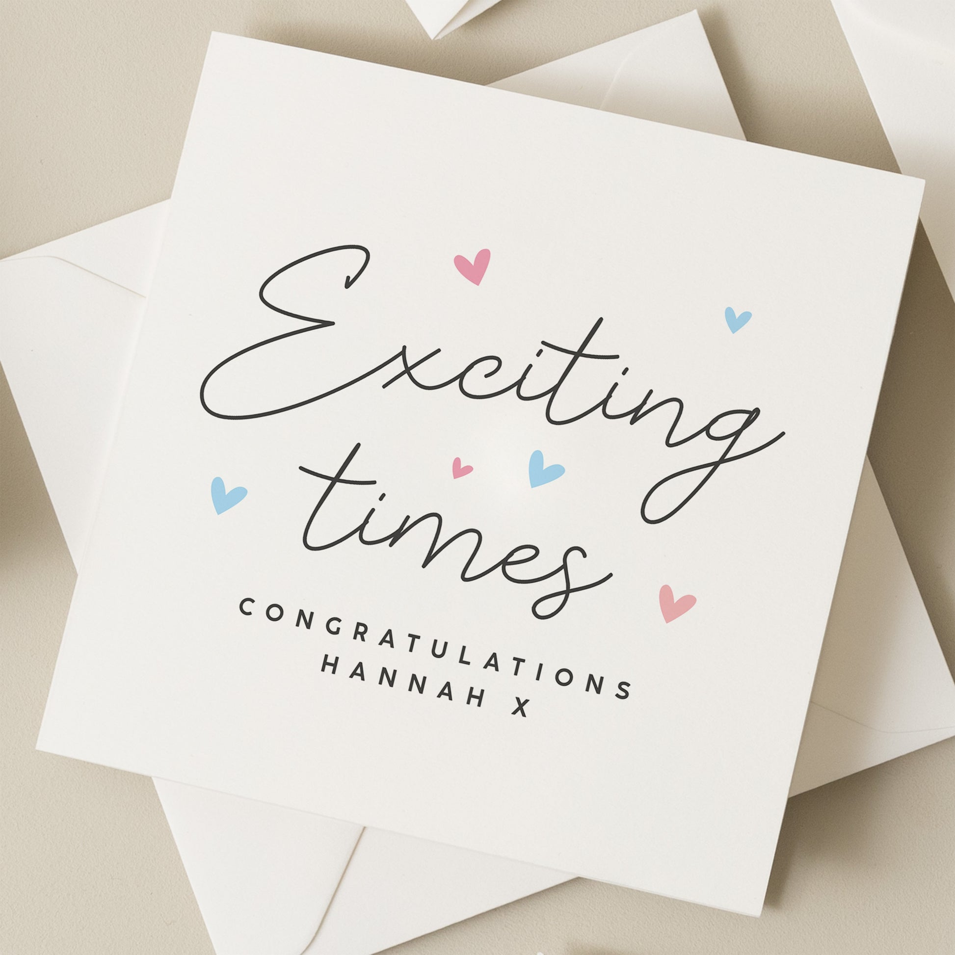 Congratulations Card, Good Luck Card, Exciting Times Card, You&#39;ve Got This, New Job Card, New Baby Card, Gold Foil Baby Announcement Card